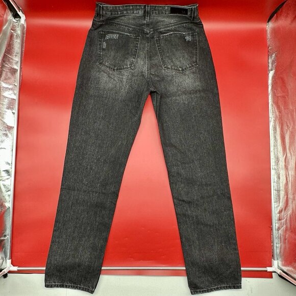 ZGY Denim Size 30 Straight Up Hi Rise Black Ashes To Ashes Trash Relaxed Fit NWT - Picture 12 of 16